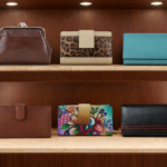 Wholesale ladies clutch bags in Germany displayed in a modern boutique setting