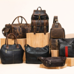 Premium leather goods in Germany displayed in a modern boutique setting