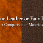 Comparison between genuine leather and faux leather materials