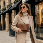 Ladies clutch bags in Germany displayed in a stylish modern lifestyle setting