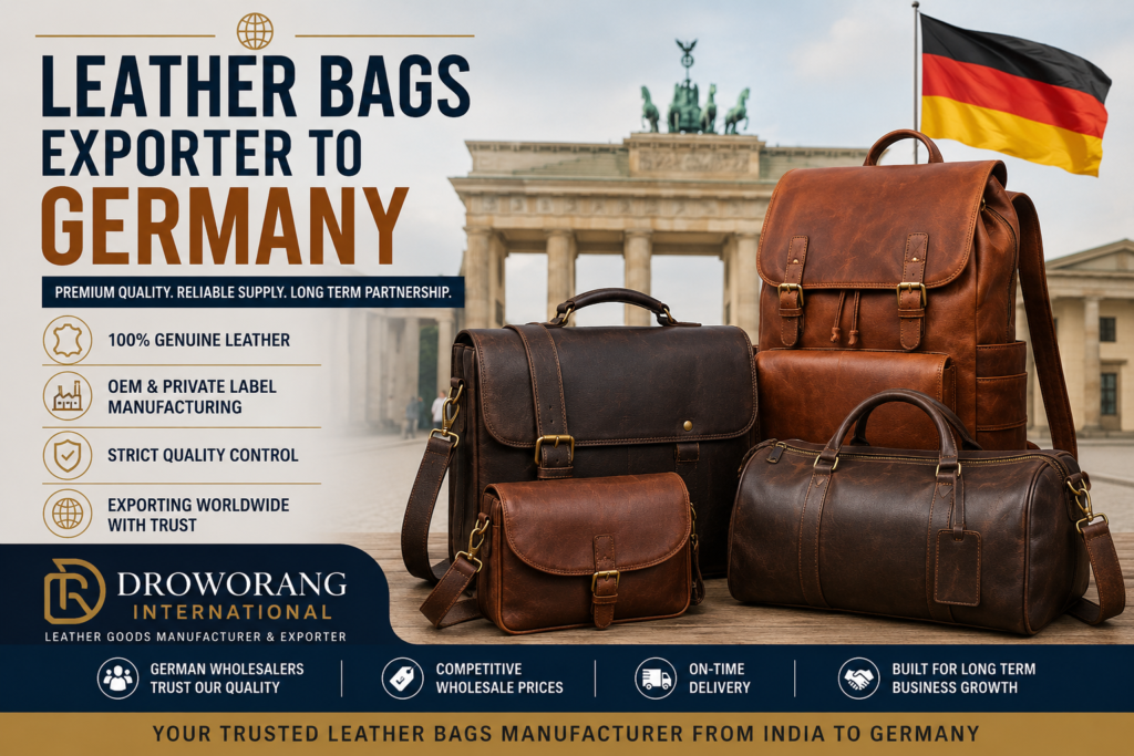Leather Bags Exporter to Germany: Why German Wholesalers Choose Indian Manufacturers